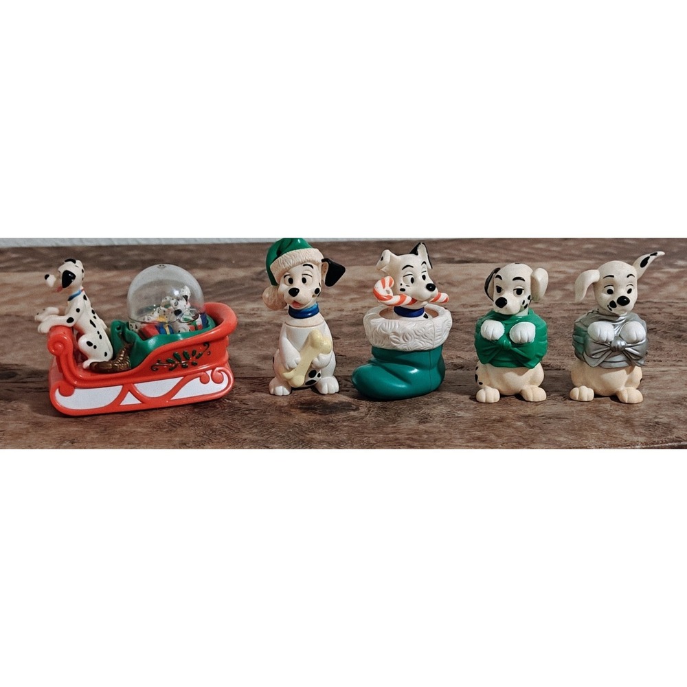 Set Of 5 Vintage 1990s McDonald's 101 Dalmatians Figurines